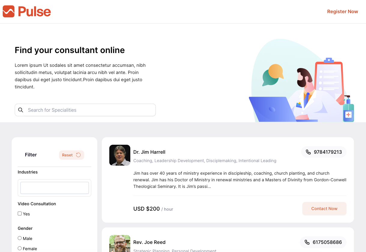 Pulse marketplace screen shot